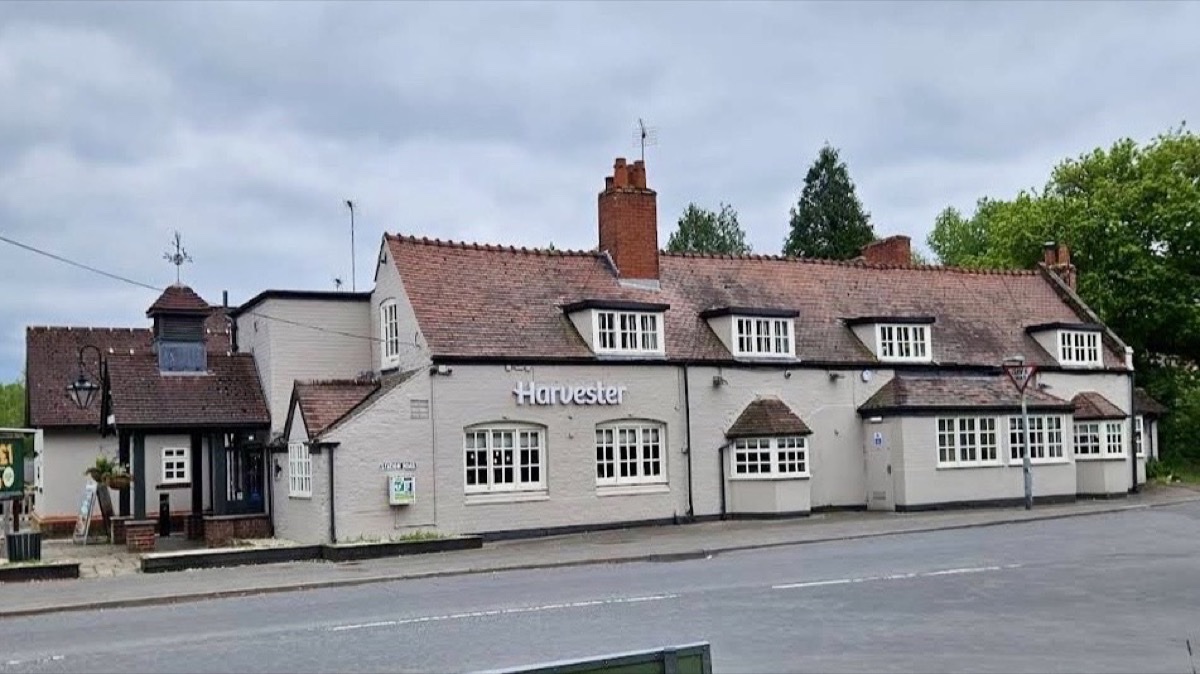 Harvester Wheatsheaf pub exterior in Coleshill
