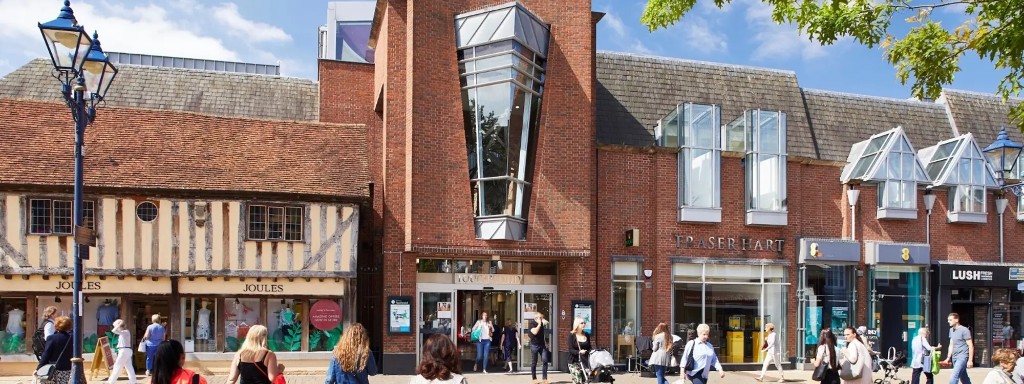 Touchwood shopping centre entrance on Solihull High Street
